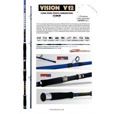 Cana NBS VISION V12 3,00 Mts + FLUORCARBONO 100% SUFIX 0,40mm - 150 MTS ( Campanha BLACK FRIDAY )